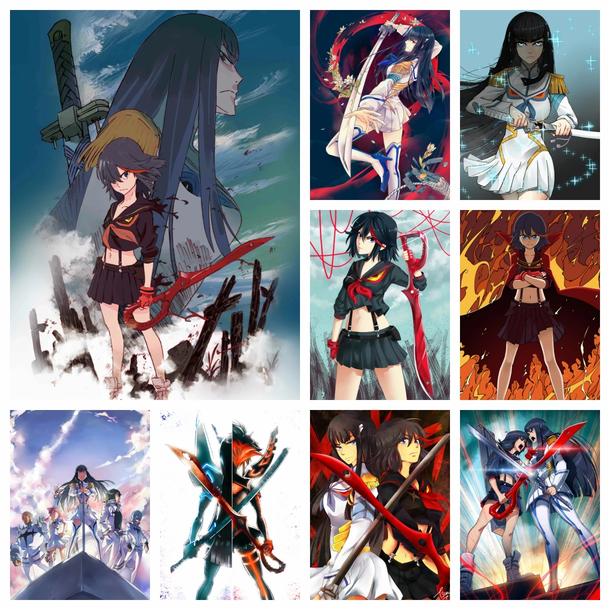 

Kill La Kill Anime Diamond Painting Cartoon Kiryuuin Satsuki Matoi Ryuuko Cross Stitch Embroidery Picture Mosaic Bedroom Decor