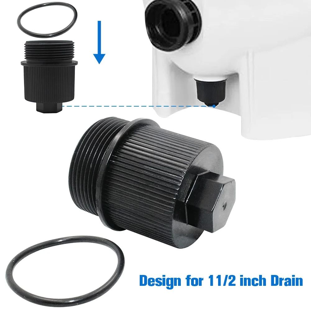 190030 Conjunto de tampa de drenagem com anel O Plugue de drenagem de piscina Conjunto de plugue de drenagem para Pentair Clean & Clear Plus FNS Plus Quad DE