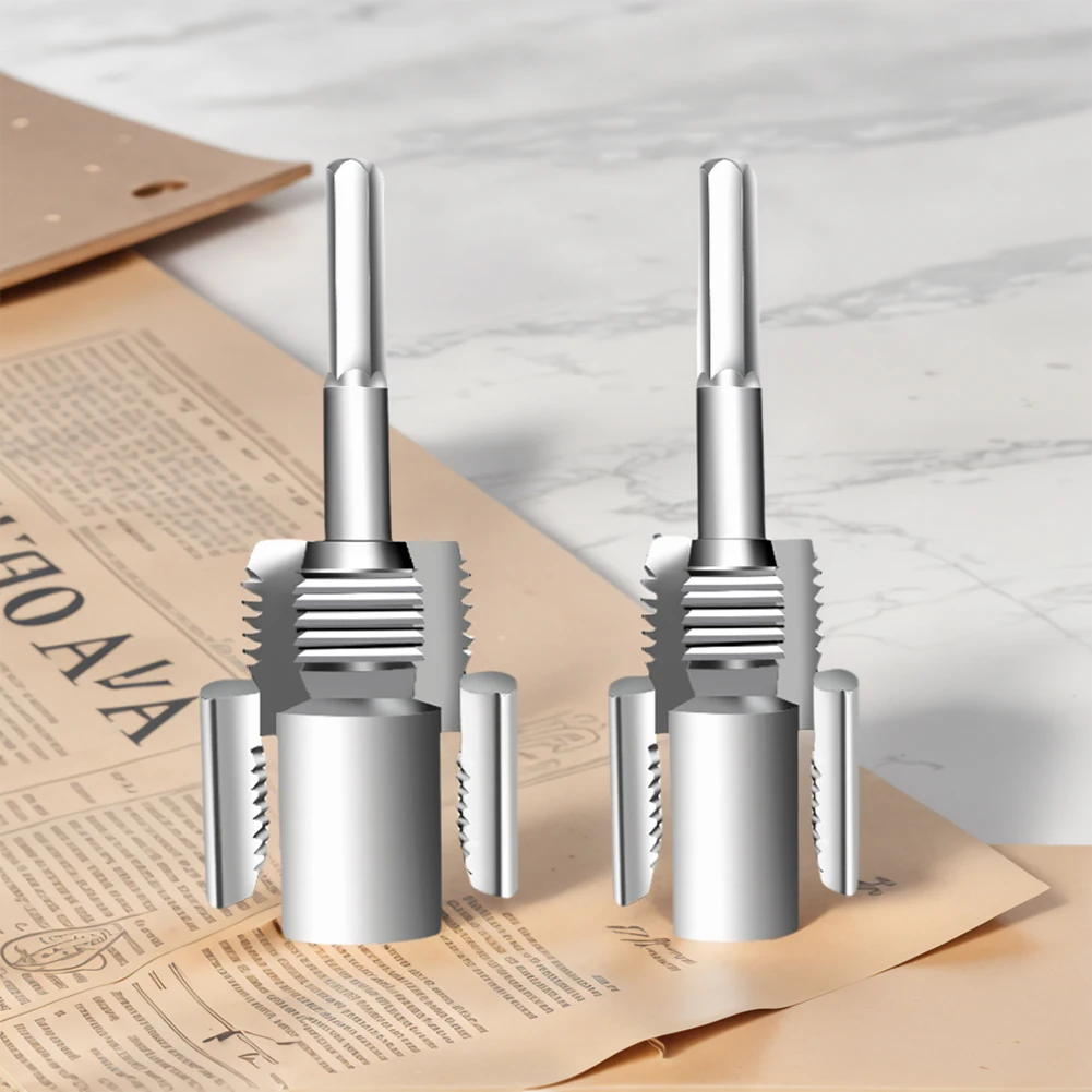 Integrated Pipe Threading Tool 1/2 3/4 Inch Dual-Function Thread Cutting Tool Compatible Electric Drill Pipe Rethreading Kit