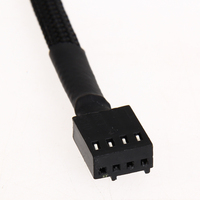 5 Pcs 4 Pin PWM Connector Case Fan Extension Power Cable Extending Cable for Compure CPU Cooling System for Computer Case Fan