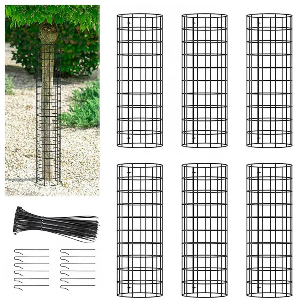 

6Pcs Tree Trunk Protectors Protection Tree Wrap Cage Expandable Height Tree Plant Guard For Damaged Bark Tool Garden Accessories