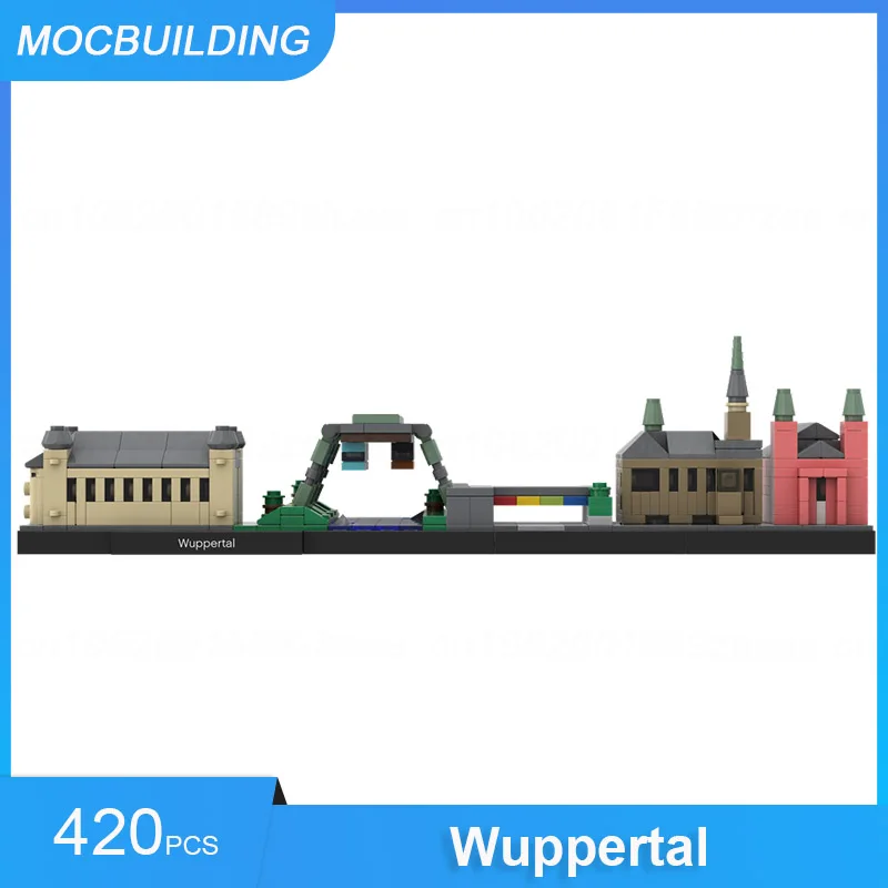 MOC Building Blocks Wuppertal & Witten & Solingen & Duisburg Architecture Skylines Model DIY Assemble Bricks Display Toys Gifts