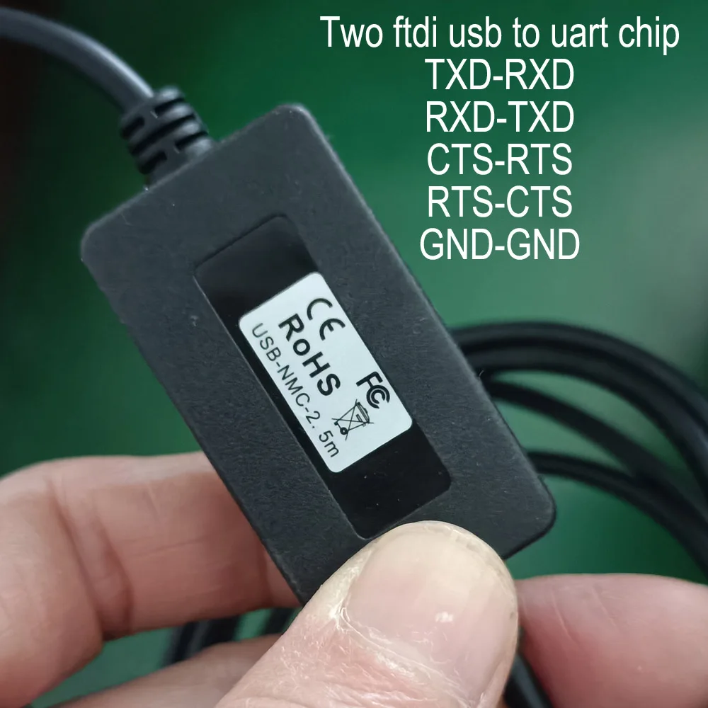 FTDI NMC-2.5m USB to USB DTE Null Modem Cable for POS QR/Face Scanner PC Files Mover Cable