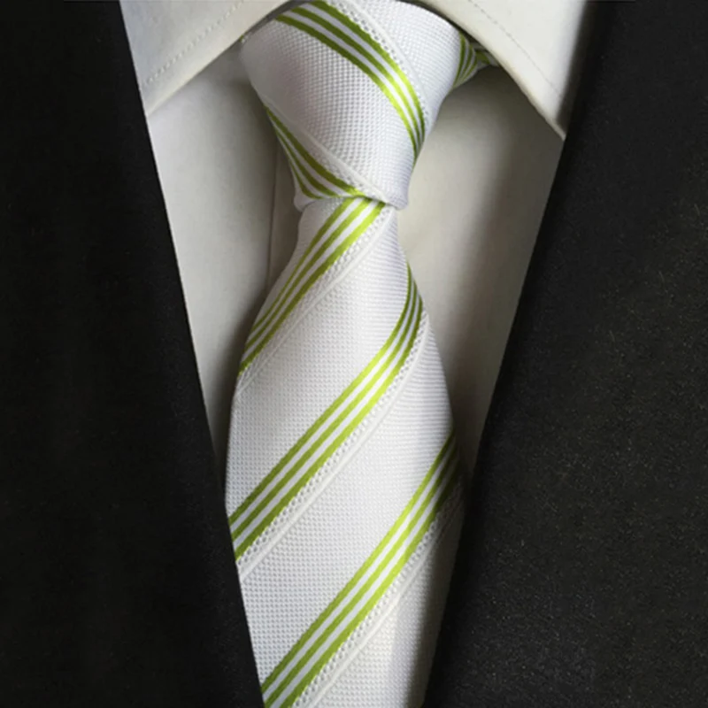 

Fashion Stripe Ties Suitable for Men's Business Office Work Suit Tie 8cm Width Classic Silk Neckties Party Gifts Man Accessories