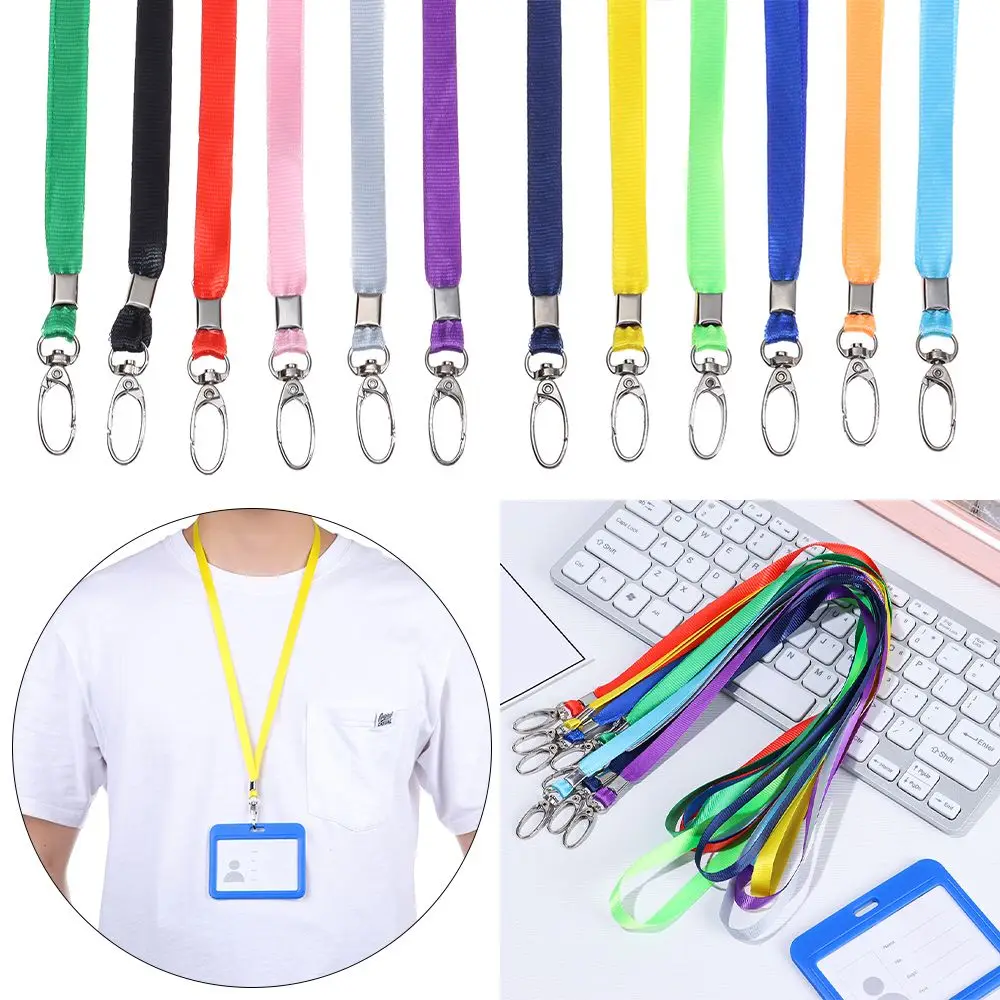 1Pcs New Fashion Name Tag Badge Holder Lanyard Hanging Rope ID Card Holder Neck Strap Lanyards