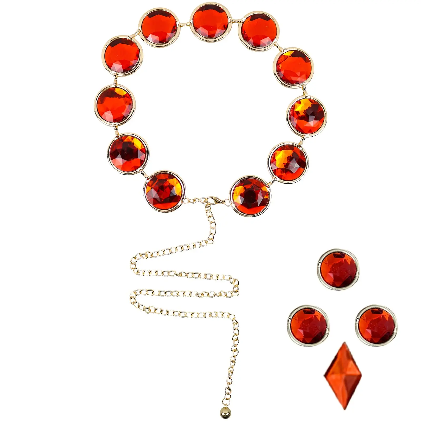 Corvo cinto titãs trajes acessórios gemas vermelhas pedra ajustável corrente de cintura anime jóia cosplay adereços para festa de halloween feminino