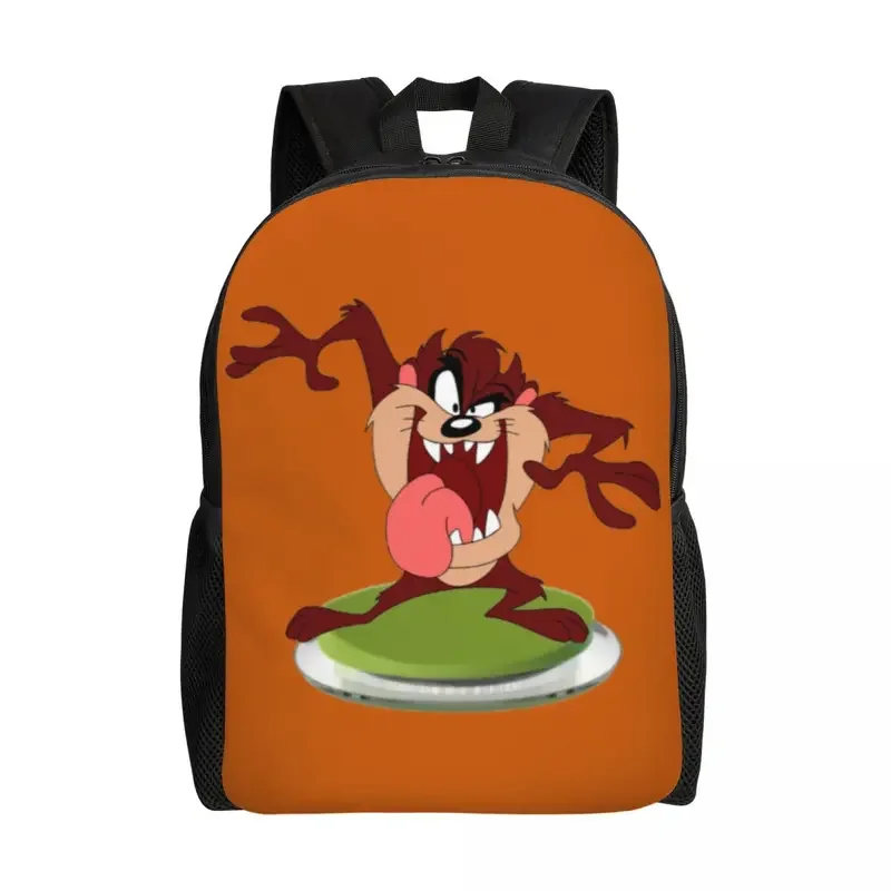 Custom Cartoon Taz Anime Backpacks for Women Men Waterproof School College Tasmanian Devil Bag Print Bookbag