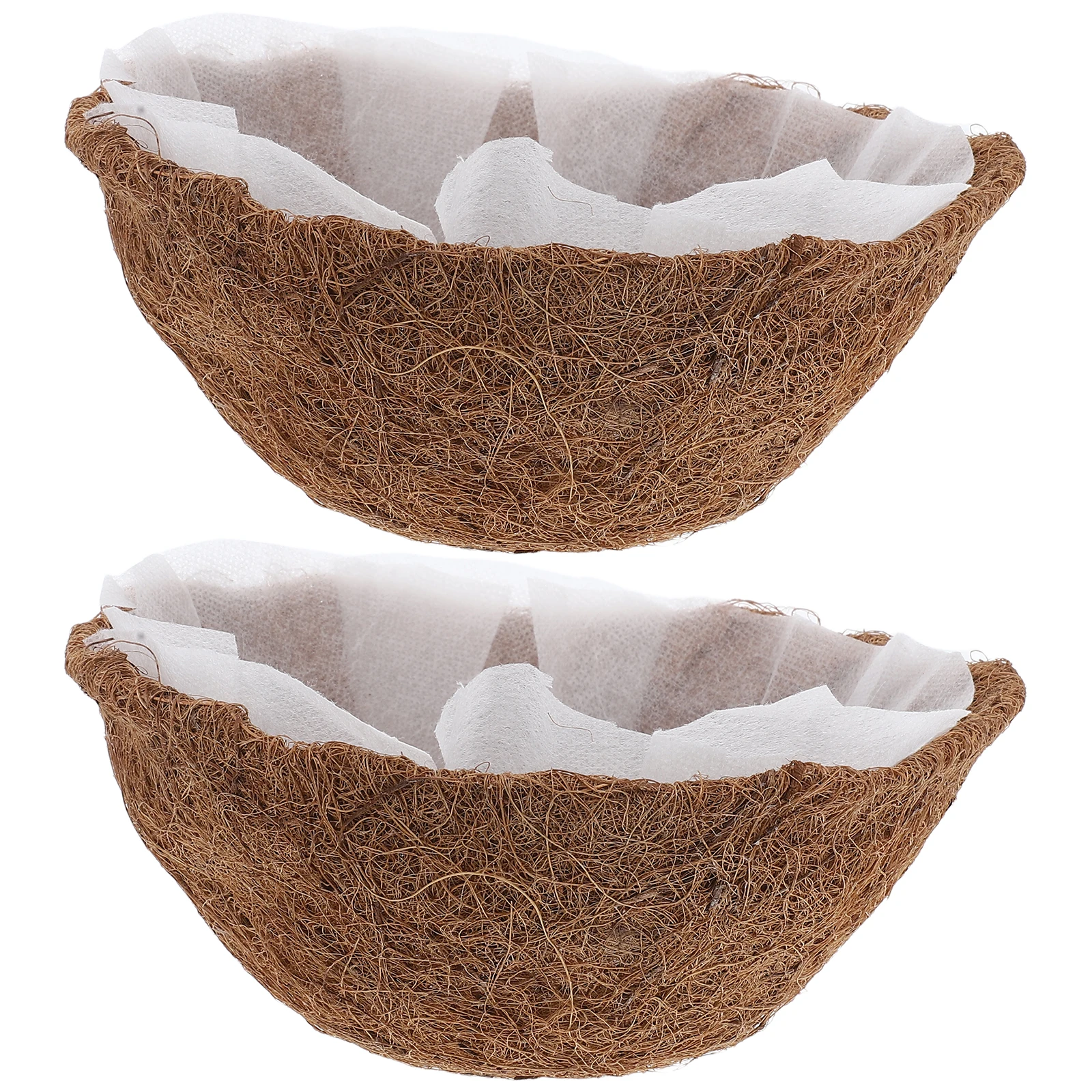 

2 Sets Flowerpot Liner Coconut Planter Liners Non woven Fabric Breathable Containers Shell Mat Balcony Vegetable Planting