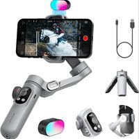 AOCHUAN Smart X Pro Kit 3-Axis Gimbal Stabilizer Set with RGB Magnetic Light OLED Display LED Light Focus Wheel Stabilizer