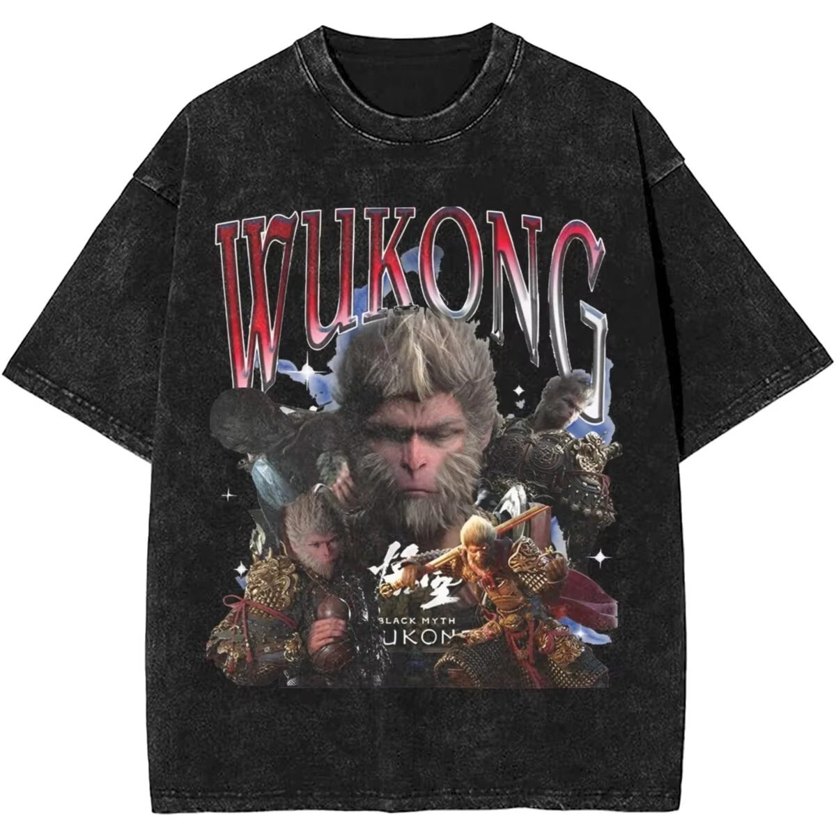 

Футболка Wukong в стиле хип-хоп с принтом обезьяны и короля