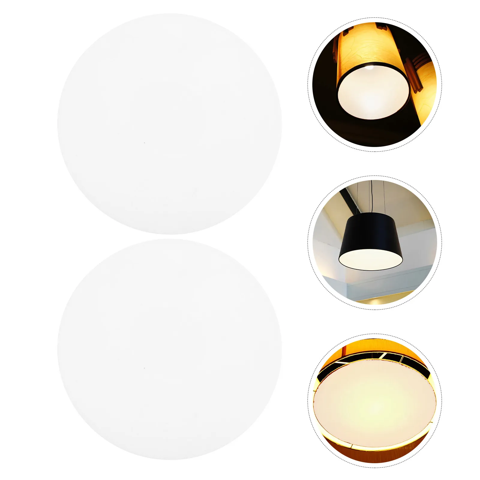2Pcs Round Lamp Shade Diffuser Disk Frosted Acrylic Pendant Light Diffuser Ceiling Light Diffusing Cover Anti Glare for Living
