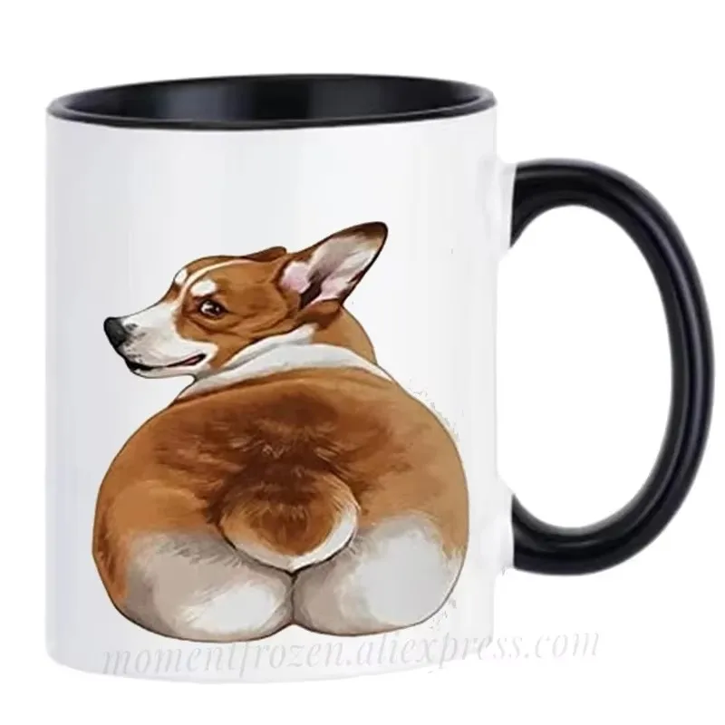 Cute Corgi Dog Cups Funny Mugs Pet Lover Animal Drinkware Coffee Mugen Valentines Gifts Home Decal Coffeeware Teaware