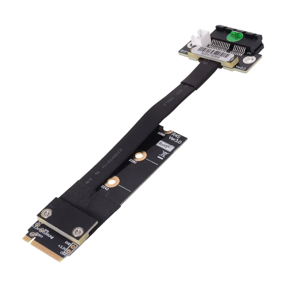 M.2 Key-M Nvme SSD To PCI E X1 Mining GPU PCI-E 4.0 Удлинитель видеокарты Riser PCIe 1x для M2 NVMe Solid State Extension