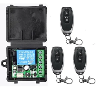 Hot 433Mhz Un433 Mhz Universal Wireless Remote Control Switch DC 12V 1CH 10A Relay Receiver Module and RF Transmitter Electronic