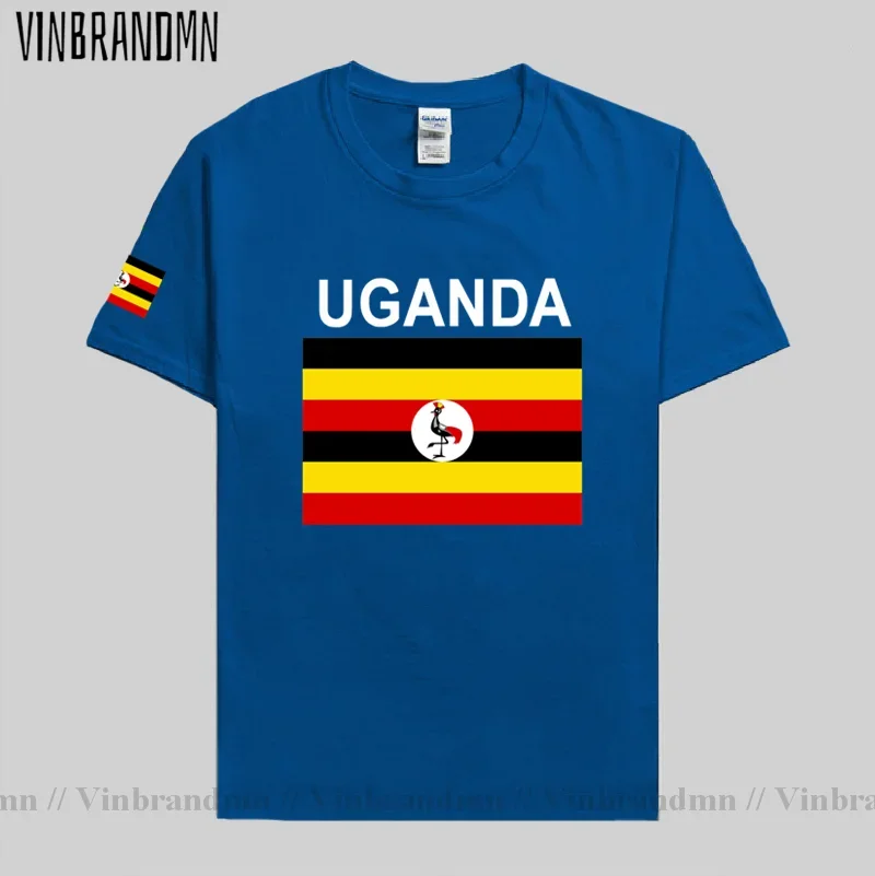 Uganda Ugandan men t shirts 2021 jerseys nation team tshirt 100% cotton t-shirt gyms clothing tees country sporting flags UGA