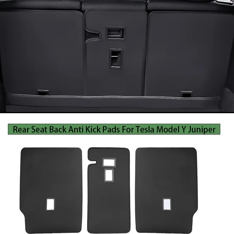 

Для Tesla Model Y Juniper 2025, задняя крышка заднего сиденья, кожаная защита спинки, всепогодная разделенная грузовая подкладка, антигрязные накладки