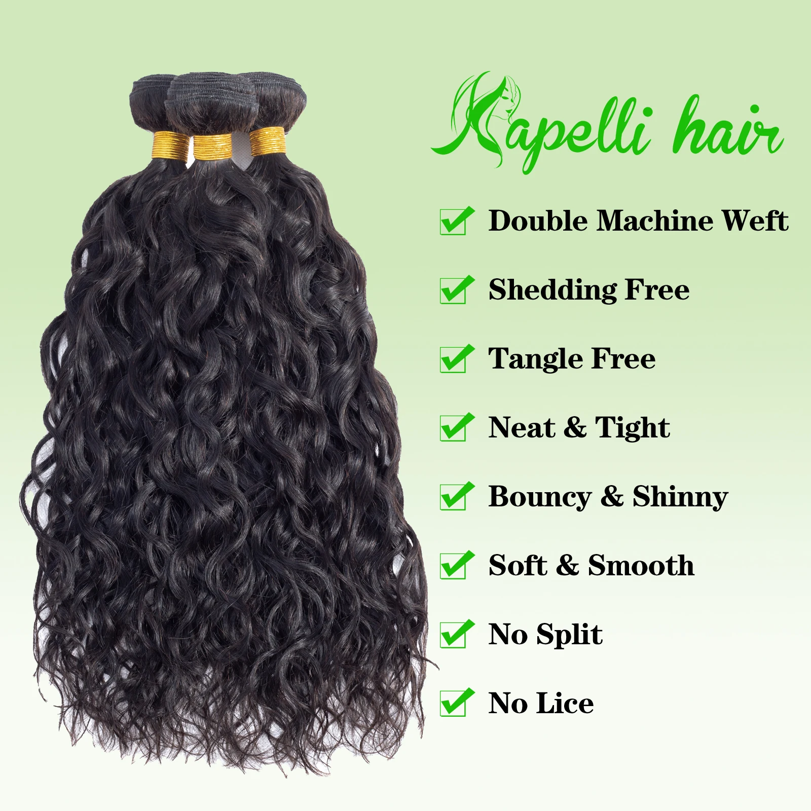 12A Water Wave Bundles Brazilian Human Hair Weave Bundles 1/3/4 Bundles Deal Top Quality 12A 100% Human Hair Extensions
