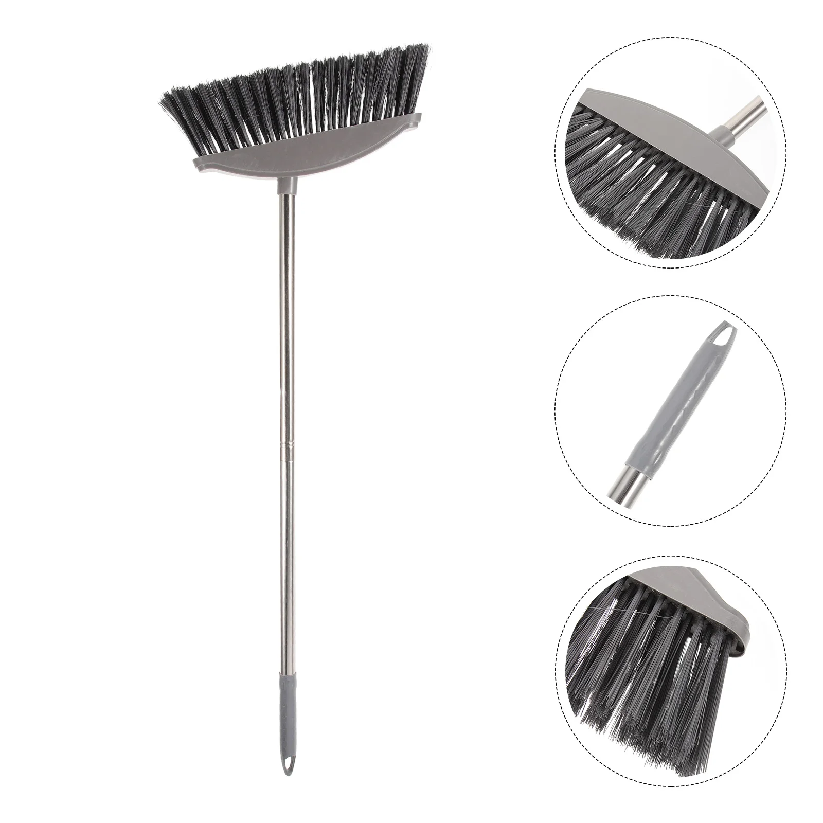 Cleaning Tools Stainless Steel Broom Home Thickened Hygiene (Pink Single Set) for Floor Dustpan Scraper Dark Grey Dad Office