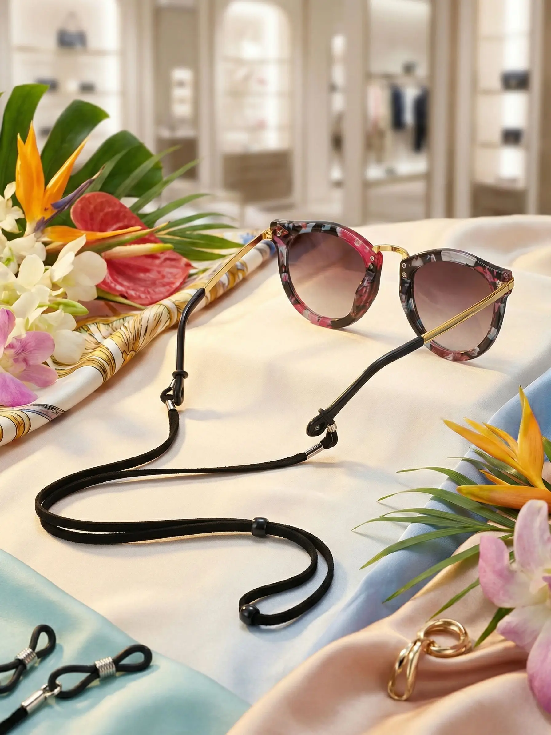 CHICHAIN Handmade Premium Fabric Glasses Chain & Strap,Anti-Slip Eyewear Retainer for Eyeglasses & Sunglasses,12+ Stylish Colors