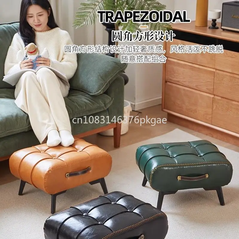 Taburete bajo para el hogar para la puerta, reposapiés minimalista para sofá de sala de estar, mesa de té, taburete para cambiar zapatos de entrada