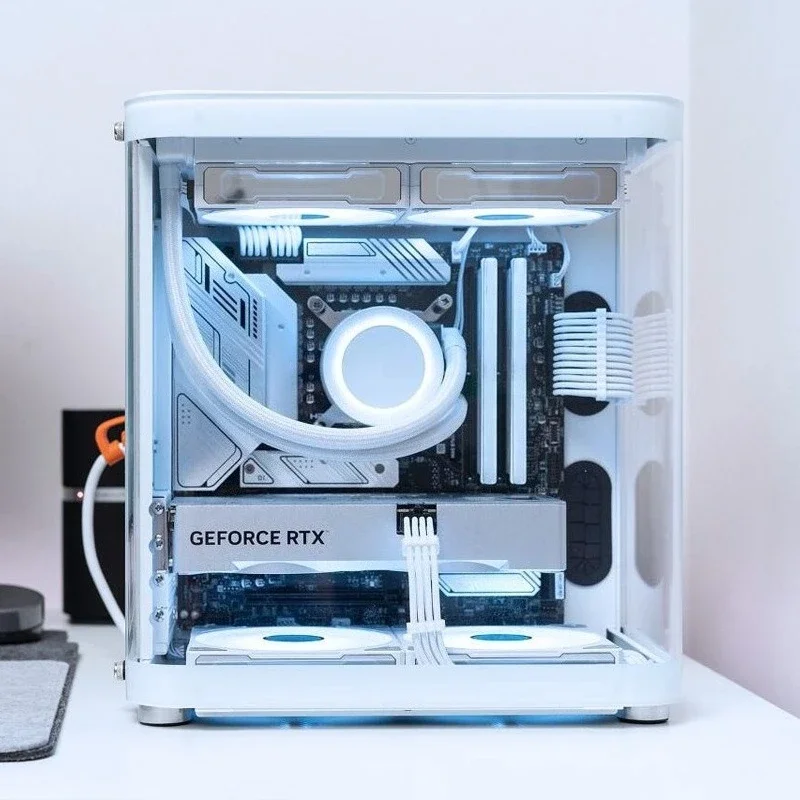 TK-1 White Sea View Room Small Host 9600X 4060Ti Portable Desktop ITX Mini Computer