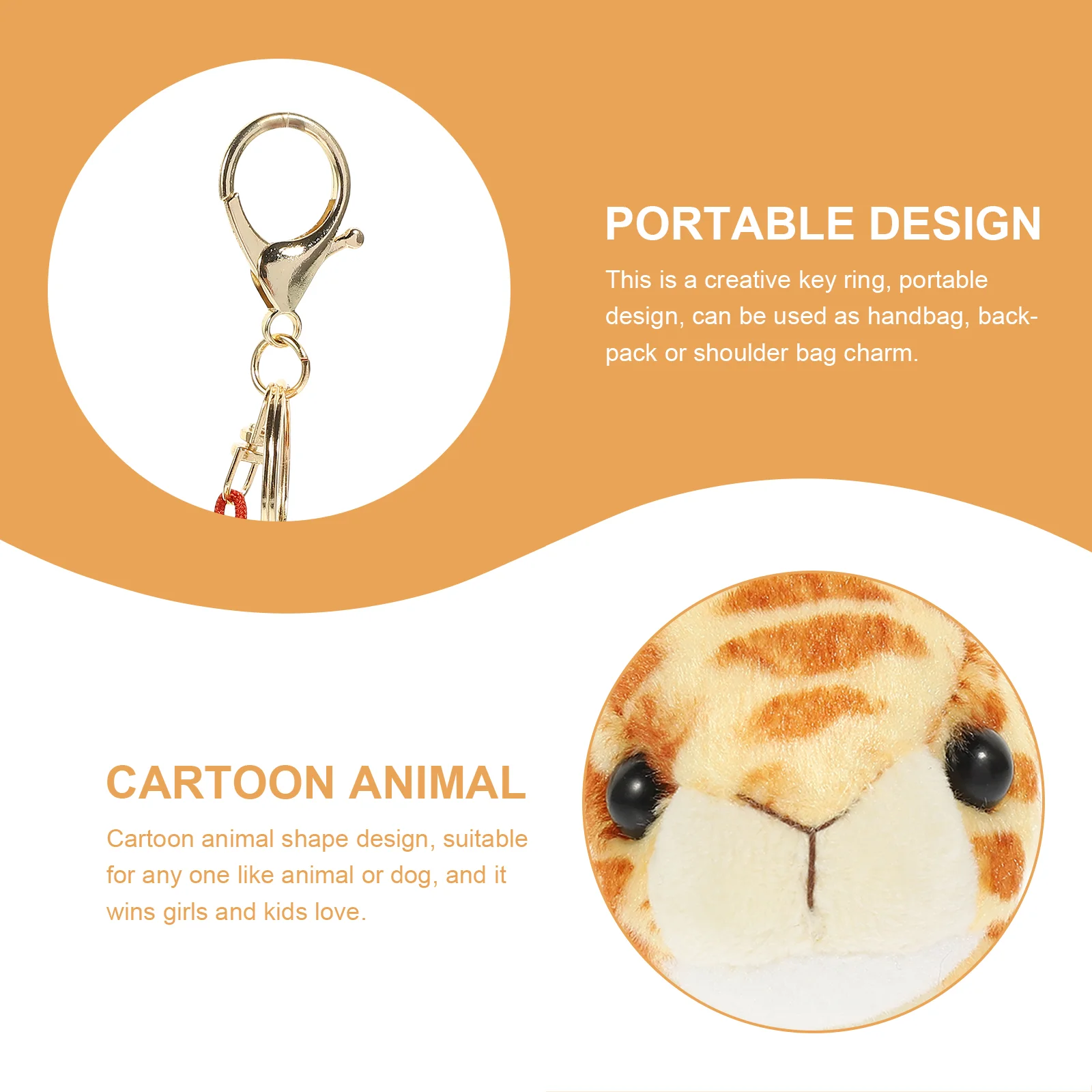 Animal Plush Keychain Bag Decor Toy Supplies Bags Decorative Car Pendant Toys Keychains for Backpacks Child