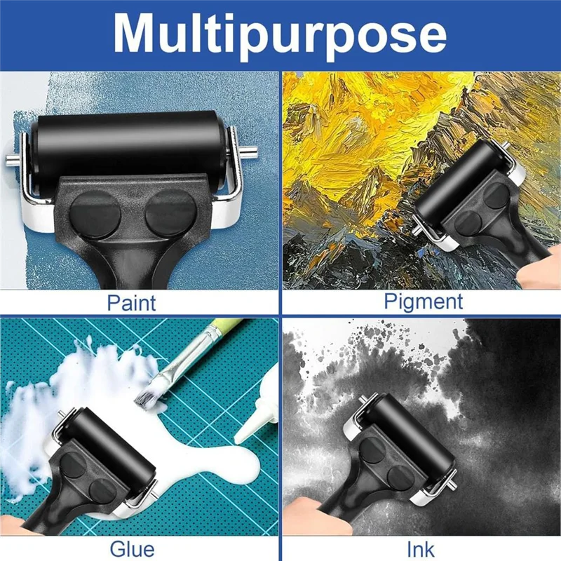 

B28C-8 шт. Brayer валик, резиновые валики Brayer для изготовления, виниловая валиковая кисть для склеивания печати чернил, инструмент для рисования