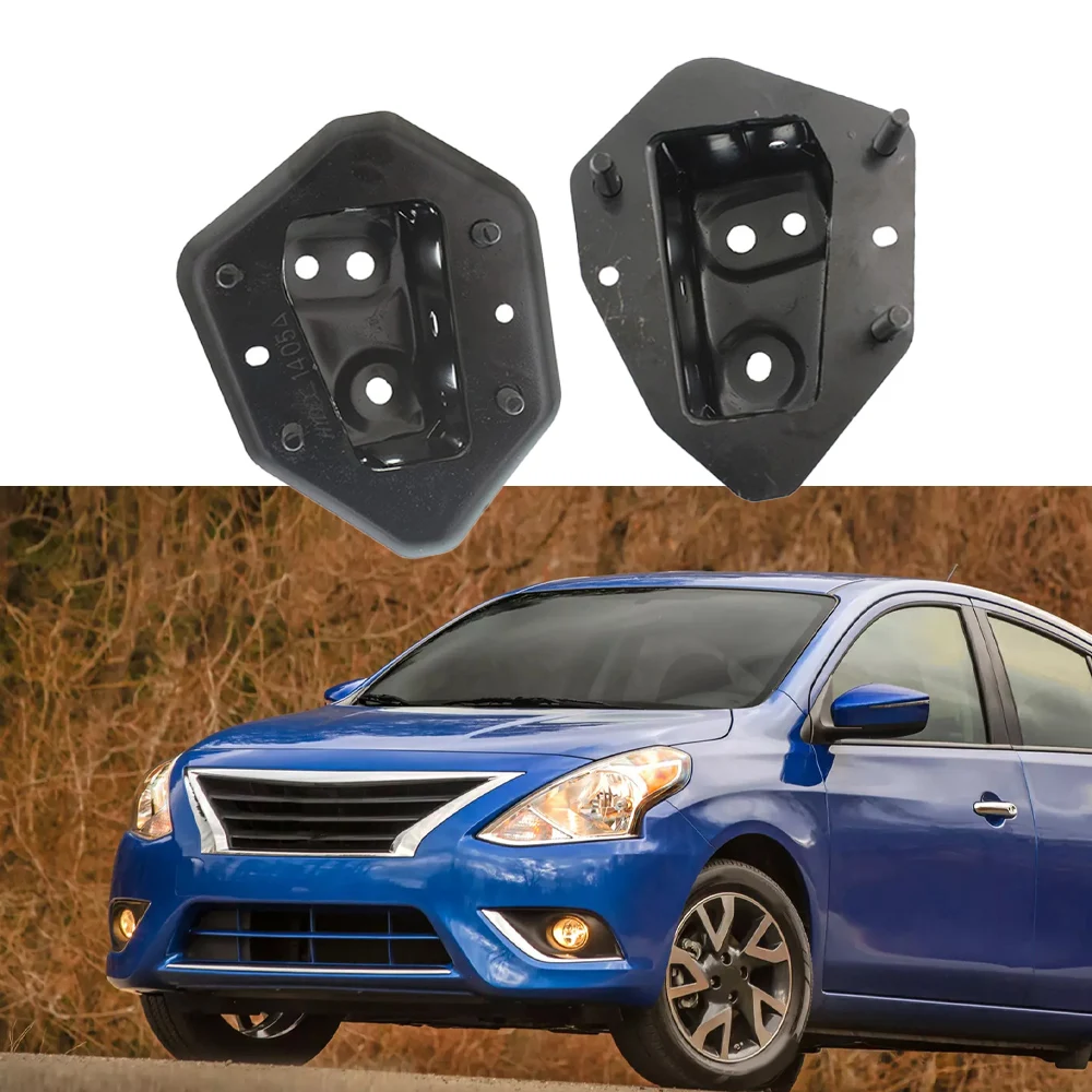 1 Pair RH+LH Car Front Bumper Mount Support Bracket Retainer Black for Nissan Versa 2012 2013 2014 2015 2016 2017 2018 2019