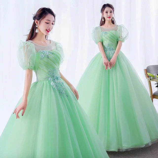 فساتين Quinceanera مخصصة على شكل كرة من التل مزينة للحفلات الراقصة وحفلات أعياد الميلاد فساتين حفلات أعياد الميلاد فيستدو دي نوش Abendkleider رداء السهرة