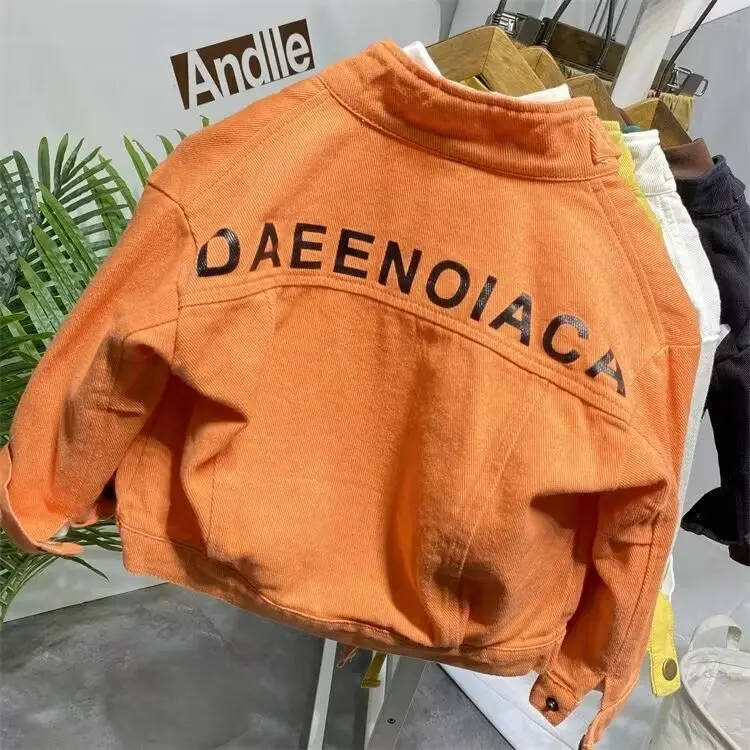 Spring Autumn Denim Jacket For Boy Girl New Korean Version Fashion Coat Casual Children\'s Clothing 2 3 4 5 6 Year
