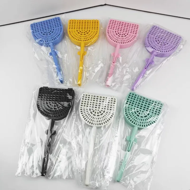 10Pcs Colored Dental Tooth Washing Racket for Porcelain Cleaning Denture Veneers Dentistry Materials Wash Tray Polishing Plate