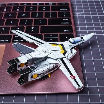VF-1S Deformation Fighter 3d Metal Puzzle kit di modelli di assemblaggio manuale fai-da-te senza colla Jigsaw Puzzle Toys regali creativi decorazione