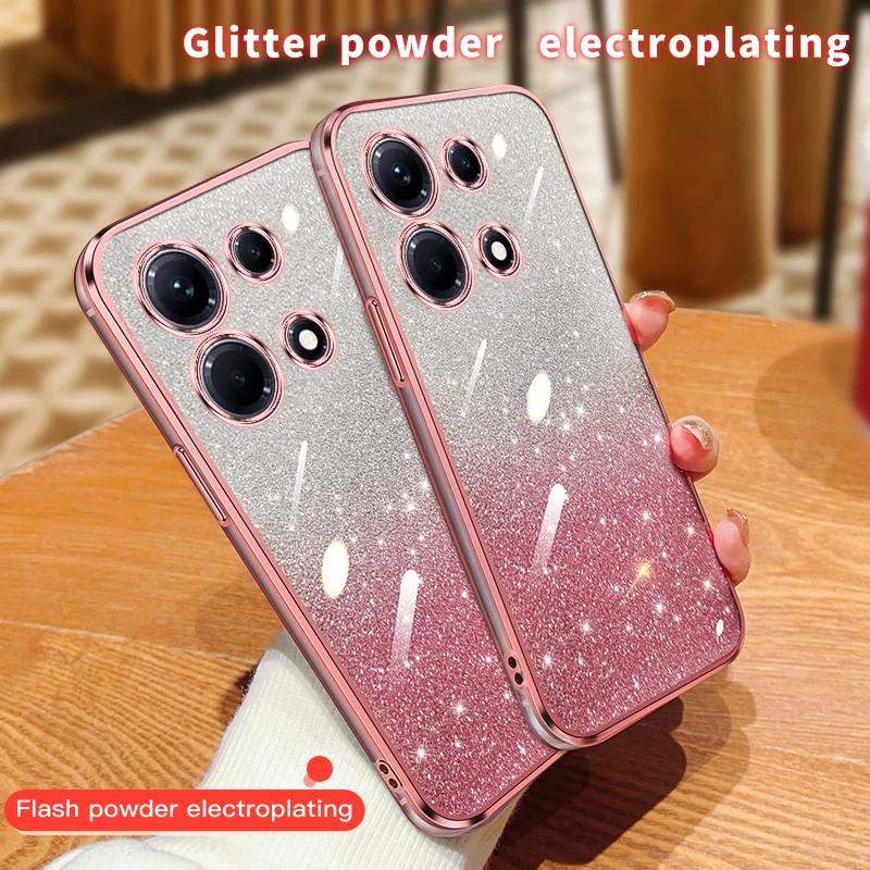 6D Plating Case for Infinix Note 30 4G Glitter Soft Silicone Protection Full Lens Phone Cover InfinixNote30 X6833B X6716B Coque