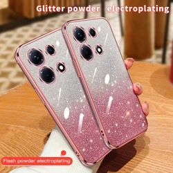 6D Plating Case for Infinix Note 30 4G Glitter Soft Silicone Protection Full Lens Phone Cover InfinixNote30 X6833B X6716B Coque