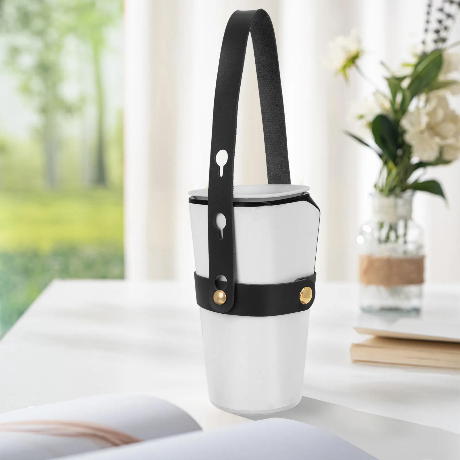 Manchon anti-brûlure pour café, porte-gobelet portable, support de tasse réglable, manchon réutilisable pour gobelets en papier