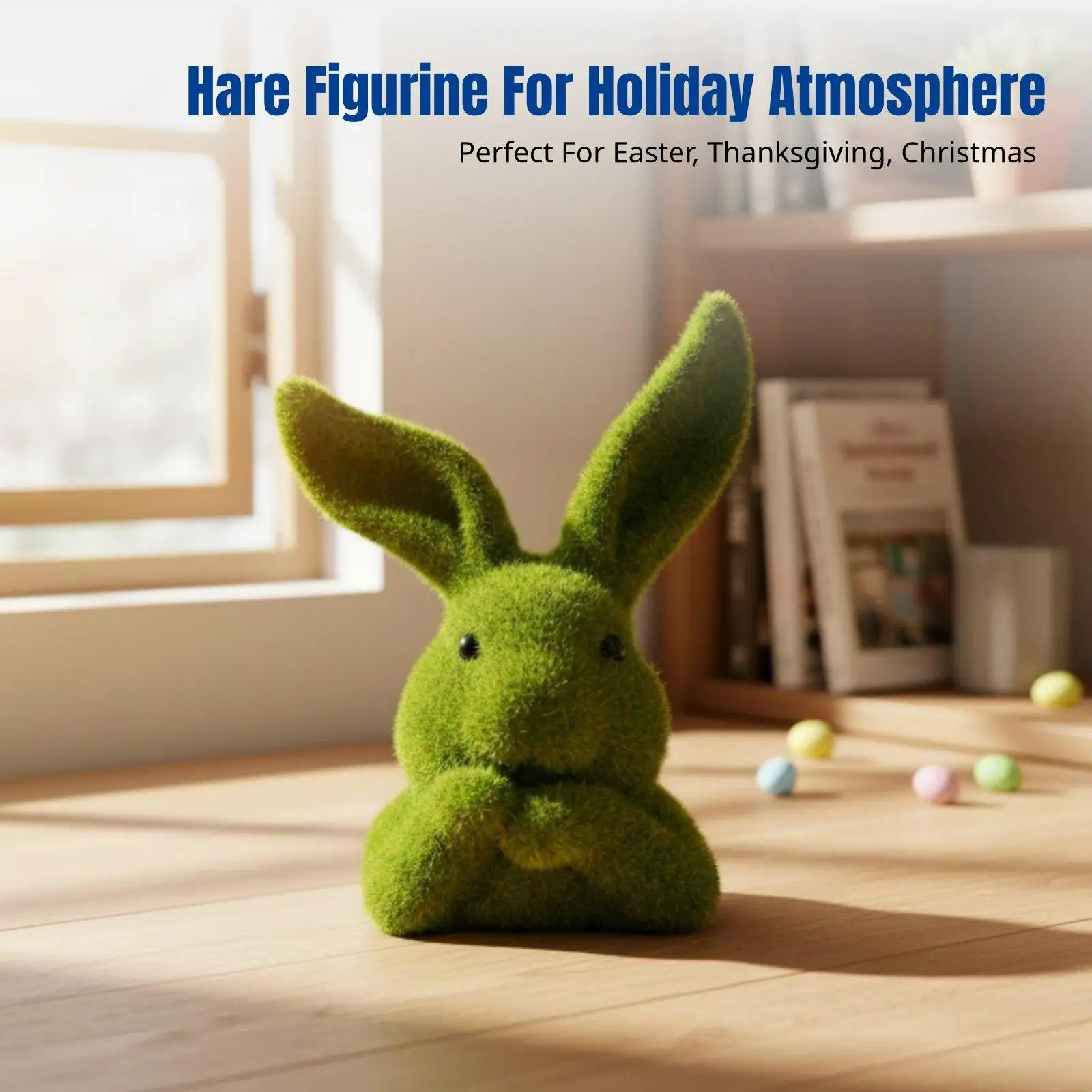 Resin Bunny Ornament Multiple Sizes Flexible Placement for Office Desk