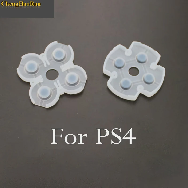 ChengHaoRan new 1set For Playstation 4 Dualshock Silicon Rubber Conductive Pads For PS4 Controller Repair Parts Replacement