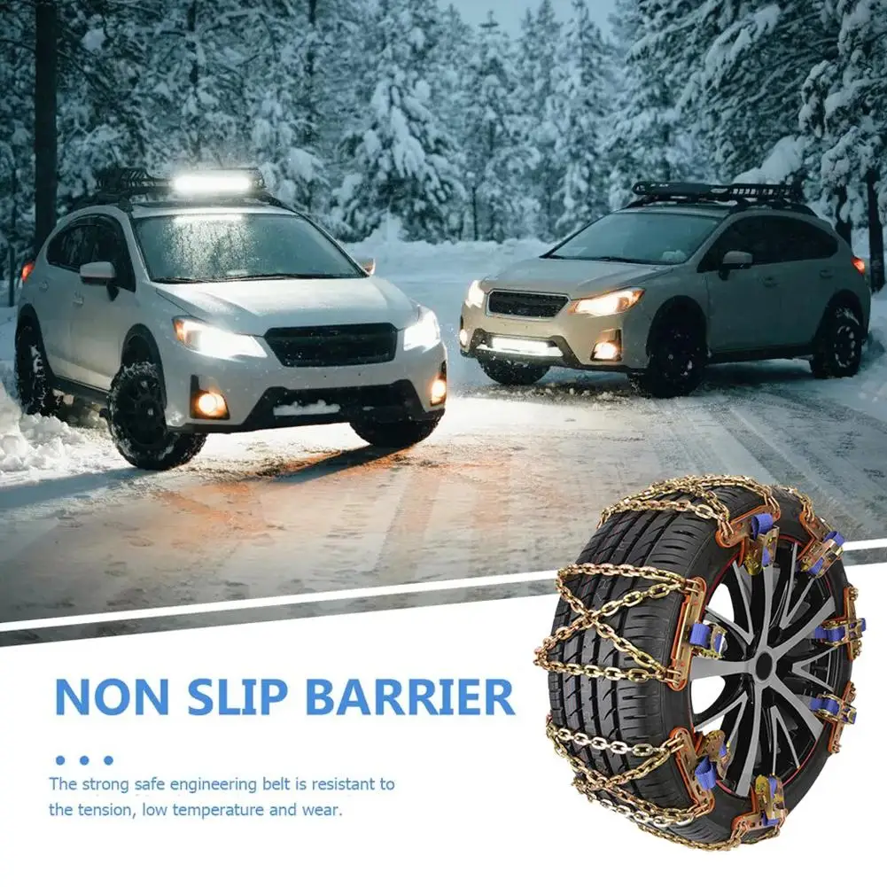 

Зимняя противоскользящая цепь для автомобиля, толстые марганцевые универсальные цепи и регулируемая ледяная автомобильная цепь, снежный чай Z8P6