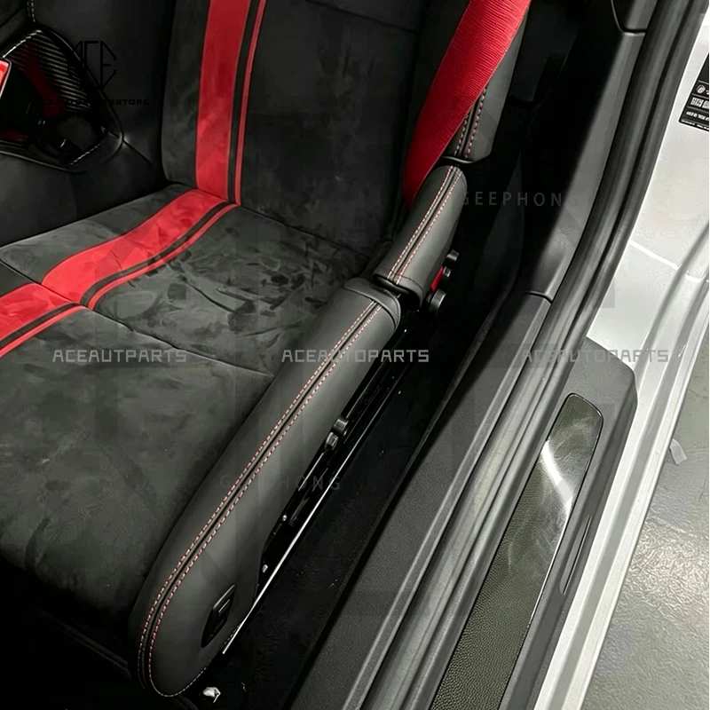 For Porsche Carbon Bucket Seat Side Waist Bolster Genuine Leather Protector Case For 718 GT4RS 911 GT2RS GT3 GT3RS 918 view 2