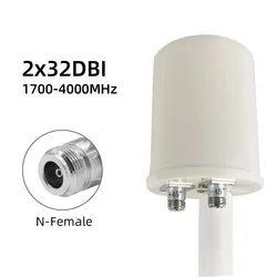 4G 5G MIMO Antenna Outdoor Dual Polarity Parabolic External Aerial Dish Reflector High Gain 32dBi N Female 1700-4000MHz