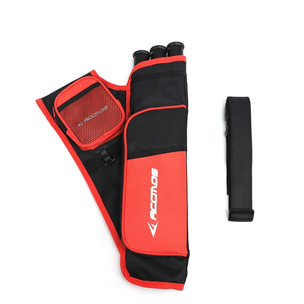 

1piece Archery Quiver 3 Tubes Quiver Arrows Holder Portable Back Right Hand & Left Hand For Recurve Bow Hunting Shooting
