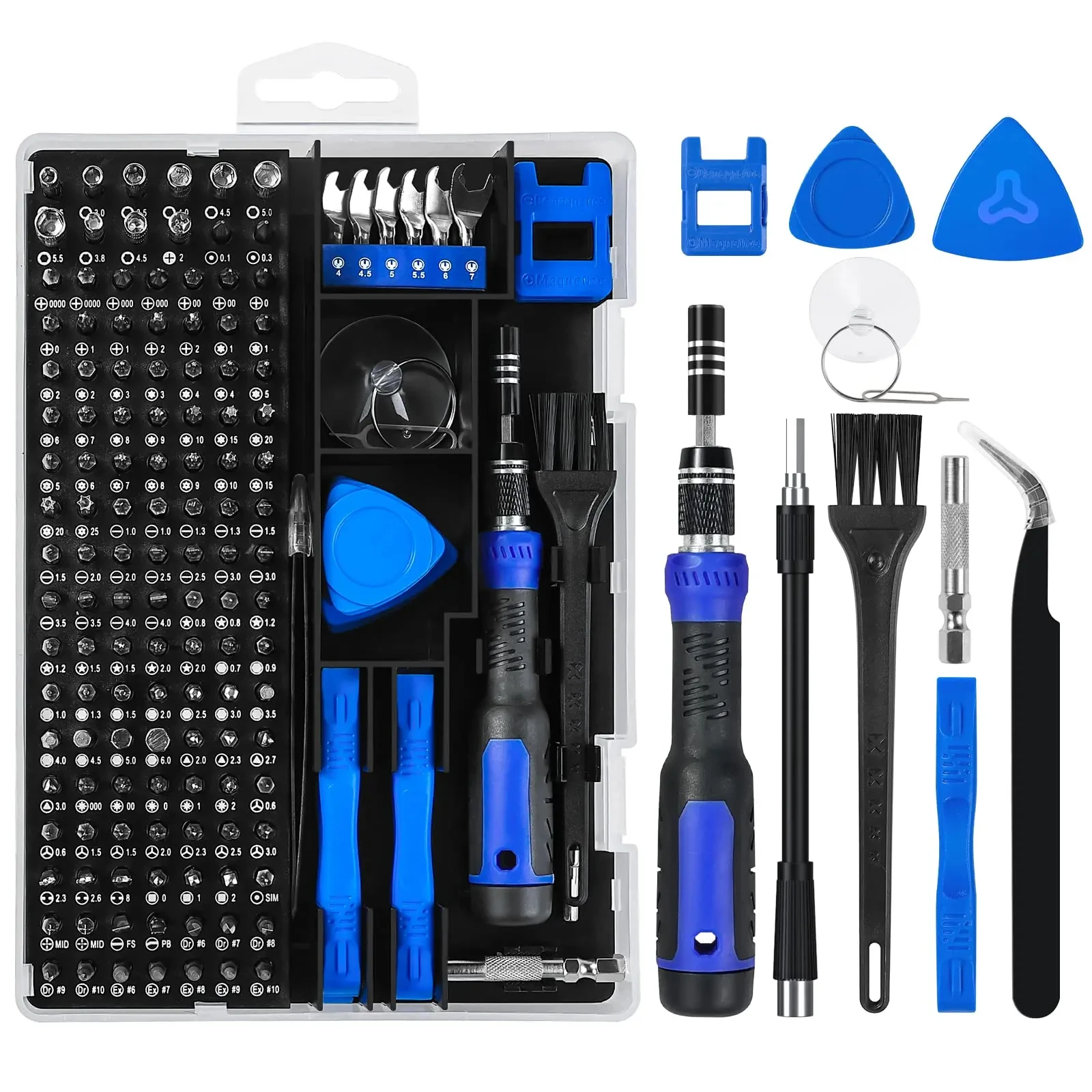 160 in 1 Precision Screwdriver Set Magnetic Professional Repair Men Hand Tool Kit with Flexible Shaft for PC iPhone Watch Camera