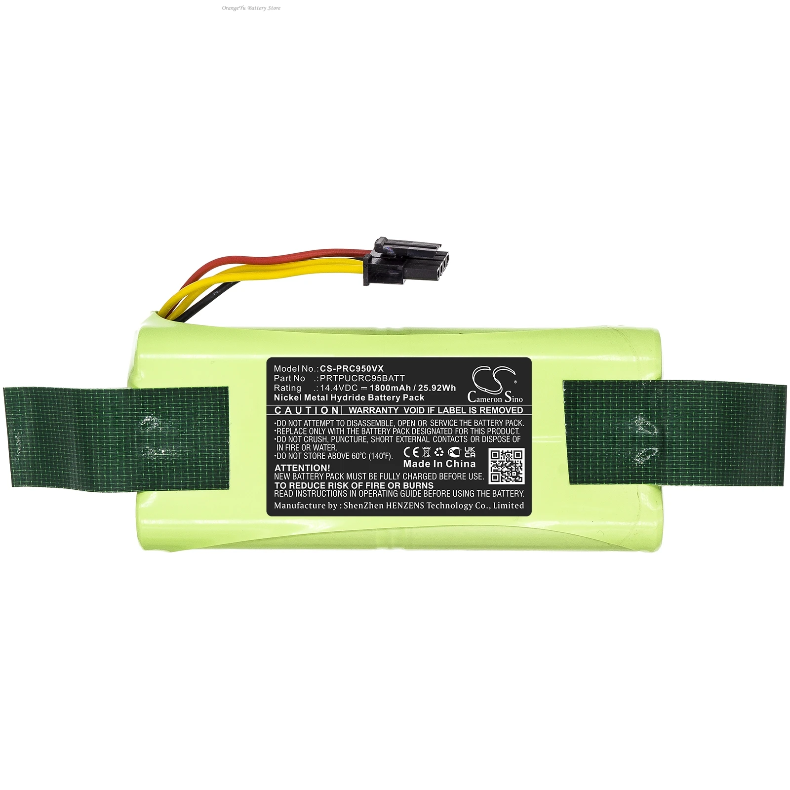 Replacement 14.4V 1800mAh Battery for Ursus Trotter Excellenza, For Pure Clean/SereneLife PUCRC95, For Pyle PUCRC95 PUCRC96B