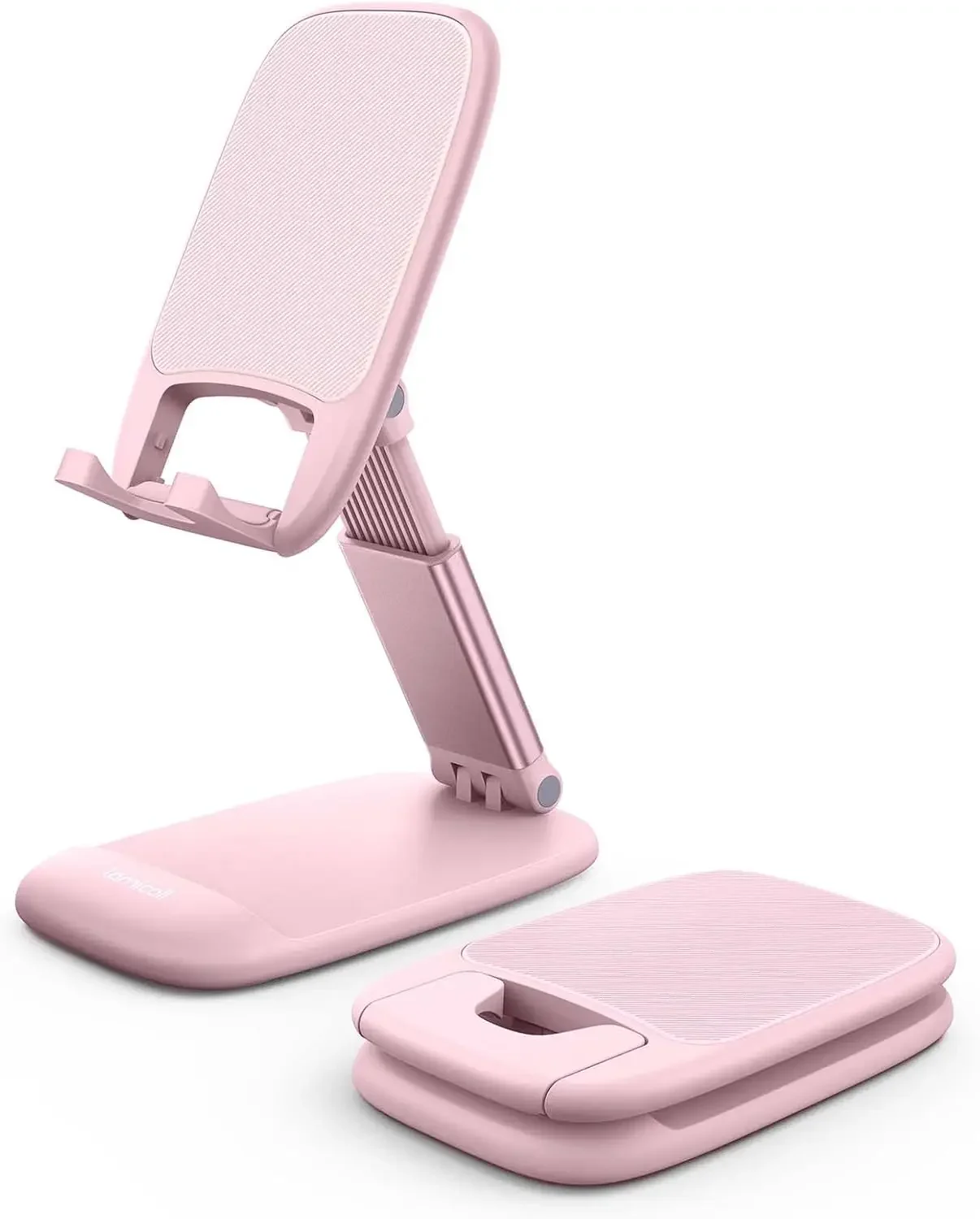 

Rose Gold Phone Stand for Desk, Elegant Desktop Holder for 4-8'' Phones, Stylish Office Accessory Gift for Women