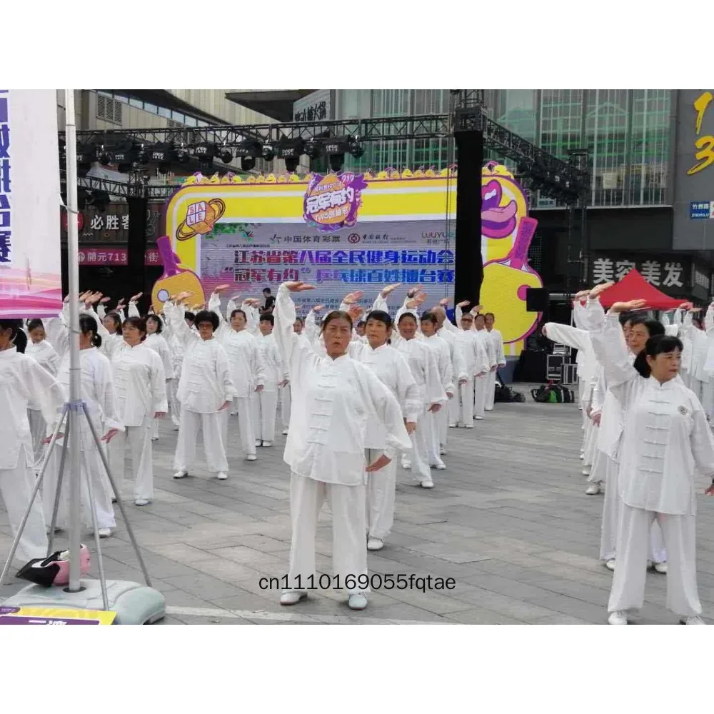 Neue Herren-Kung-Fu-Uniform im traditionellen chinesischen Stil, langärmelig, Wushu-Tai-Chi-Anzug, weiche, atmungsaktive Kampfsportbekleidung für das Training. – Detail 1