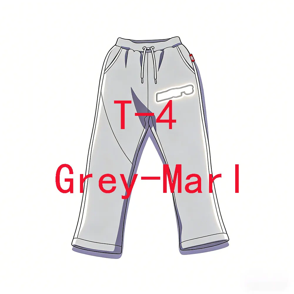 

T-4 Серые хлопковые джоггеры с вышивкой — уличные спортивные брюки в стиле хип-хоп, модные повседневные беговые брюки для евро на весну/осень