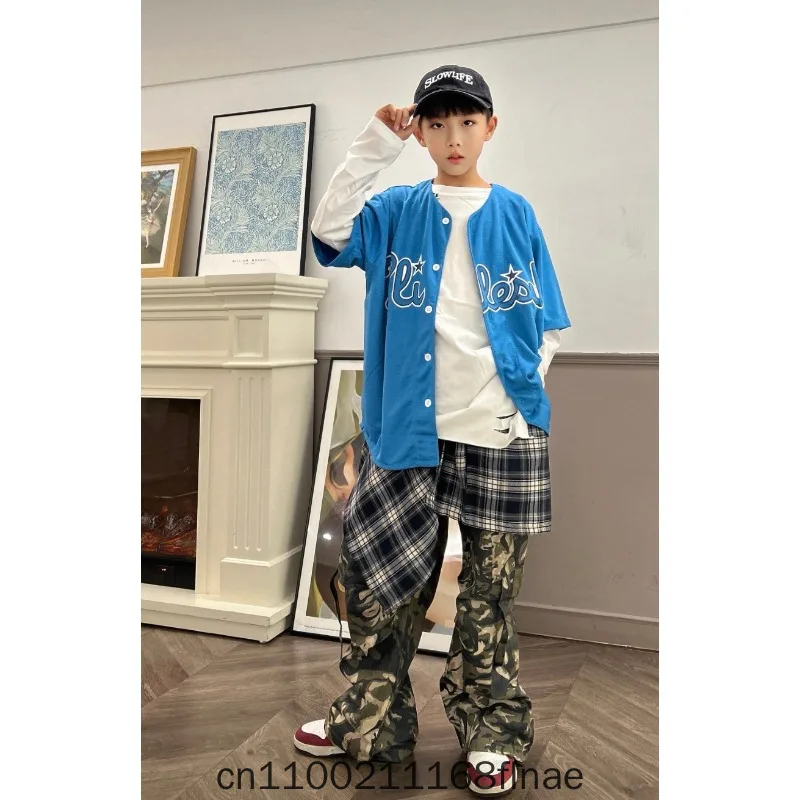Street Dance Children's Clothing Hip Hop Children's Clothing Drum Set Performance Clothing Hip Hop Style Fashion Set
