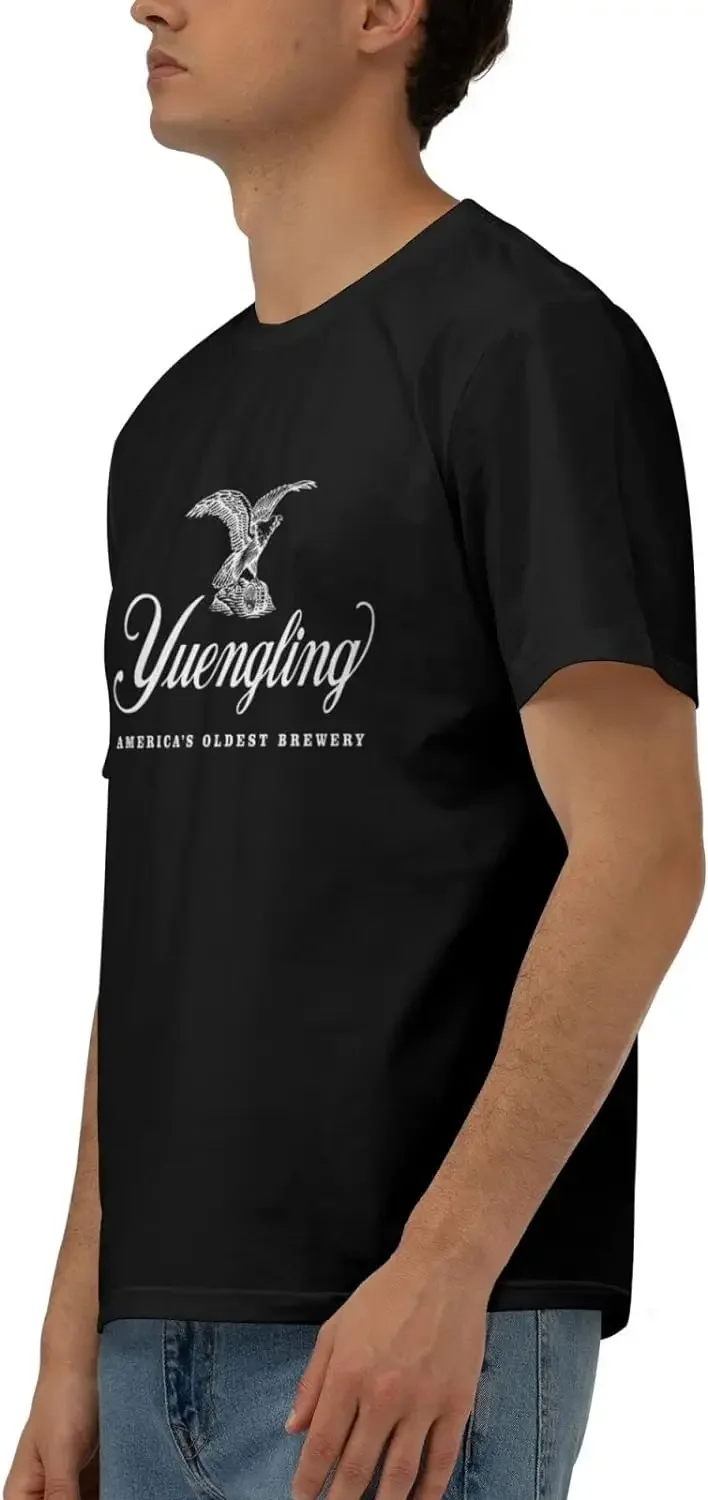Yuengling Men's Comfortable Short Sleeve Shirt Round Neck Cotton Fashion T-Shirt Black