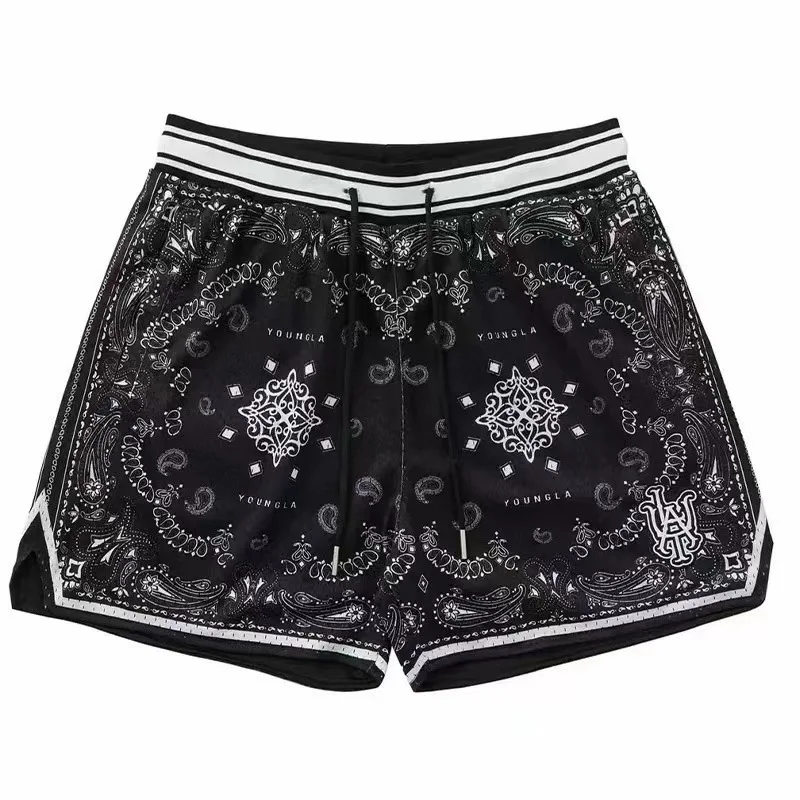 Shorts de malha de secagem rápida para homens e mulheres, calção de lazer, calça casual, esportiva, estilo americano, moda, verão