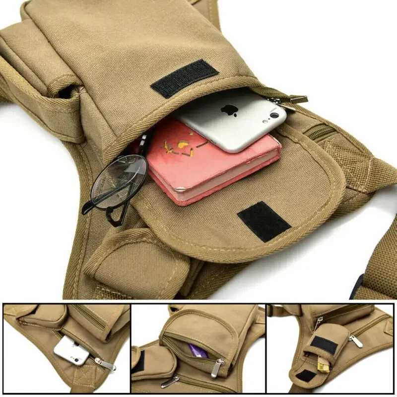 Tactical Shoulder Waist Fanny Pack Pouch Bum Bag Camping Hiking Outdoor Tactical Multifunctional Leg Bag Sports Bags